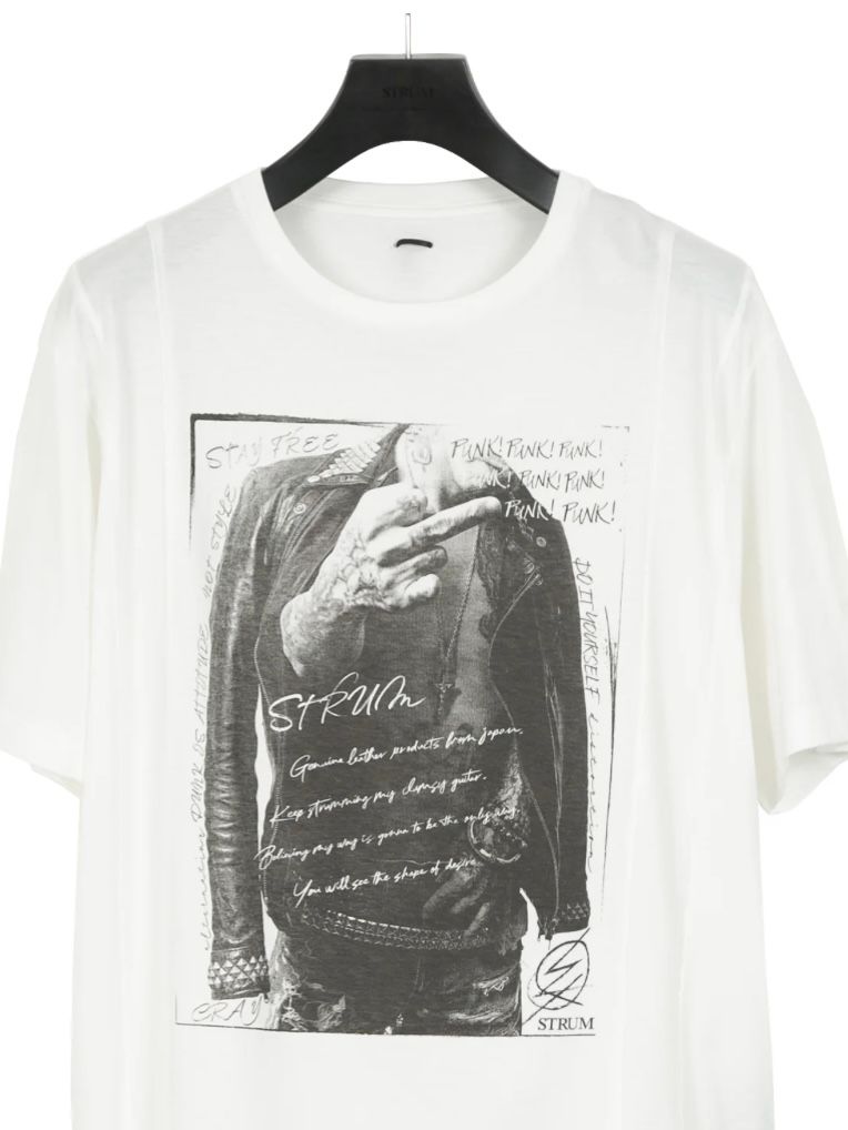 コラボ30/- ナチュラルソフト天竺『 FxxK THE WORLD』ワイド Tシャツ（オーバーサイズ） - WHITE