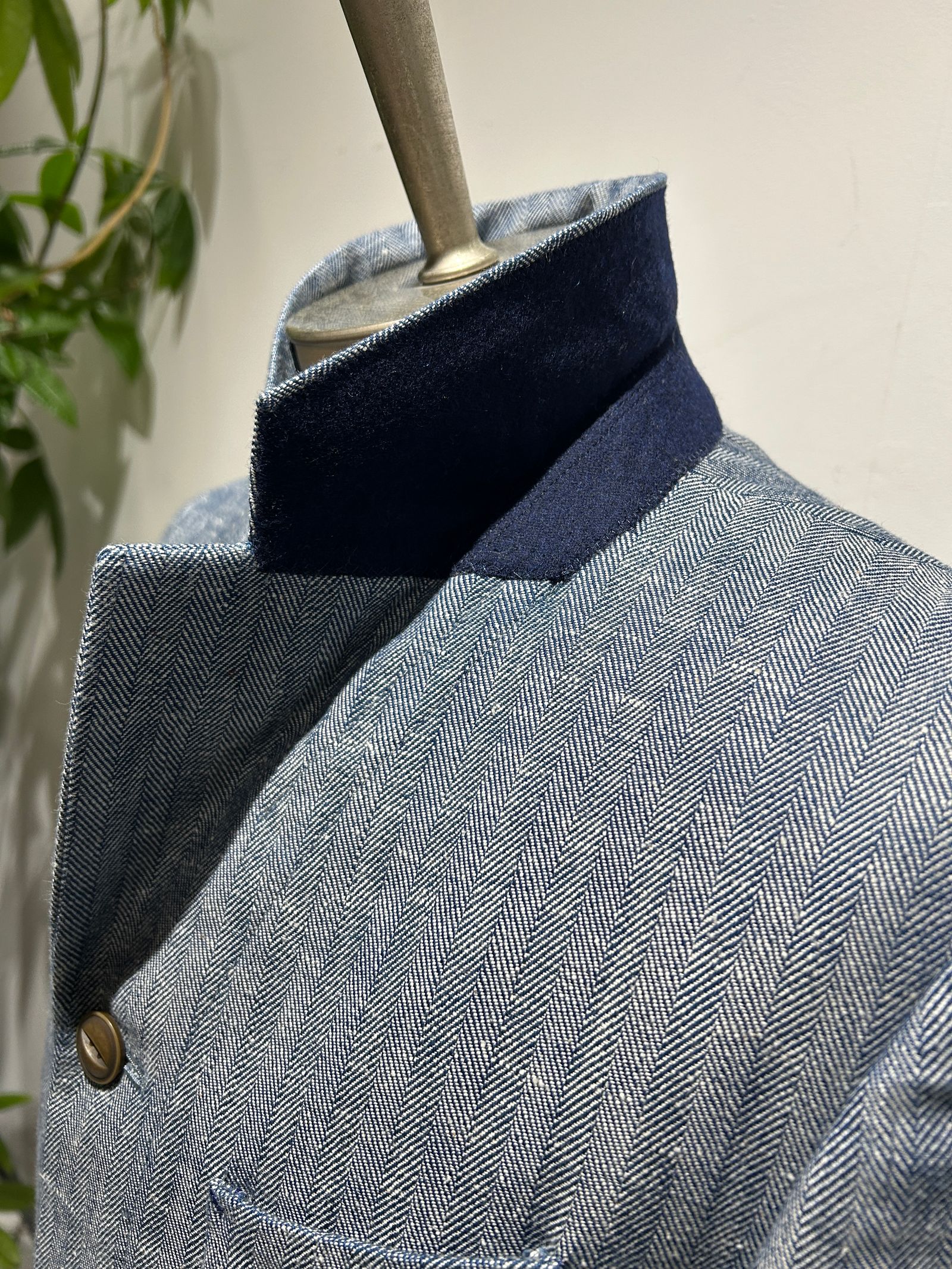 テーラーメイドジャケットつなぎ ヘリンボーン1点物 /アレフルード +CAPサービス