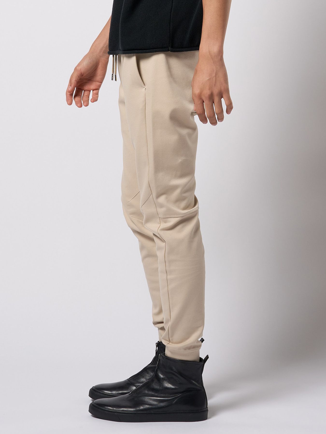 【予約品 9月23日(火) 締切】basic rib sweat pants / ベーシック リブスウェットパンツ / ライトベージュ