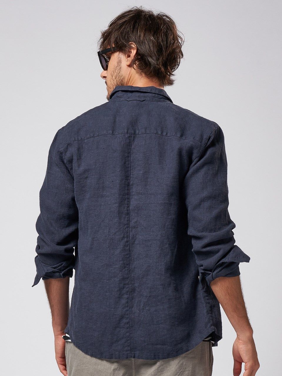《予約品》 short point collar shirt / カラーシャツ / ネイビー