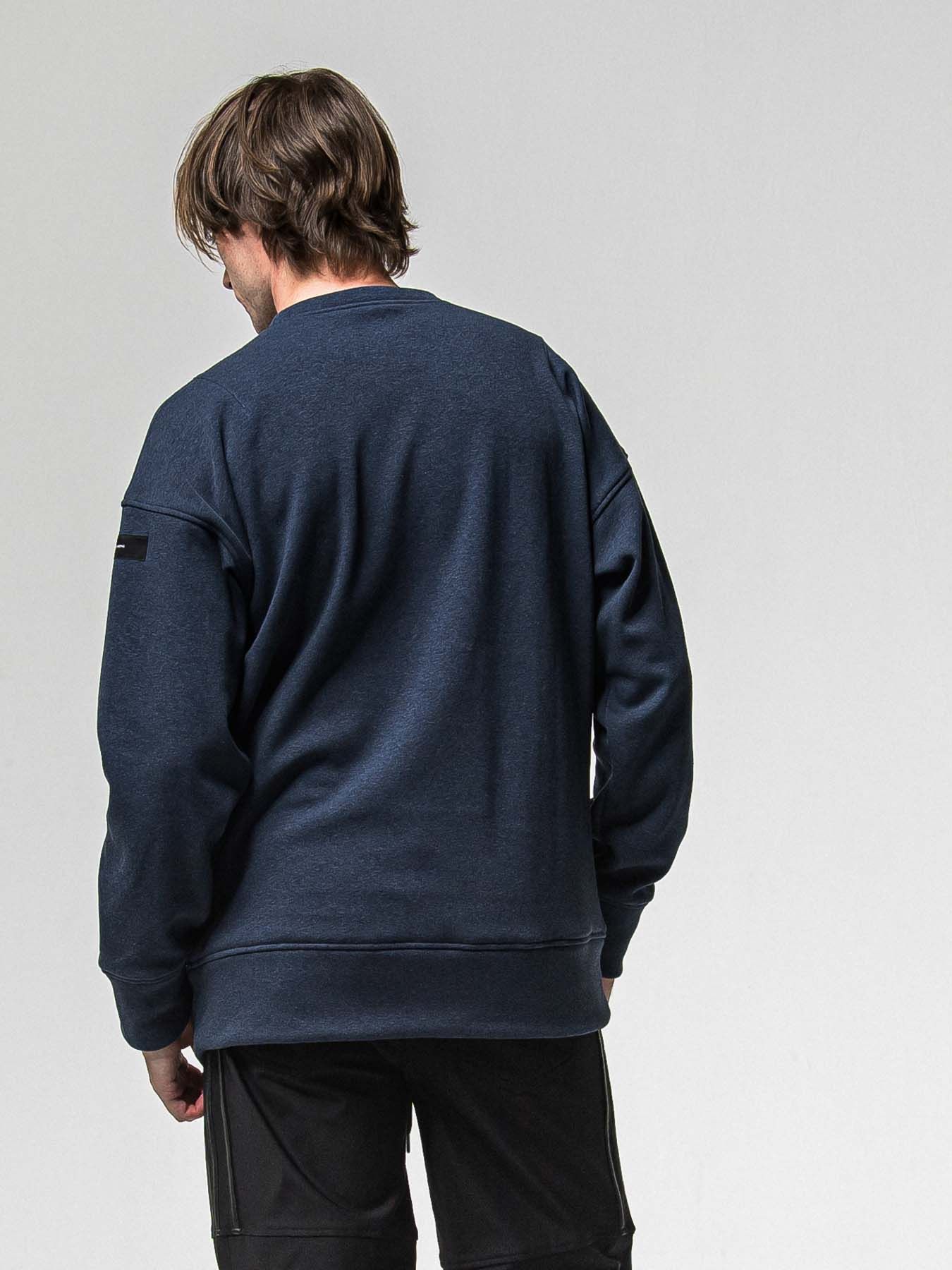 【予約品 8月31日(日) 締切】RC CHENILLE VELOURS FLEECE DROP TRAINER / RCサガラ刺繍ワッペン ベロアフリース ドロップショルダートレーナー / ネイビー