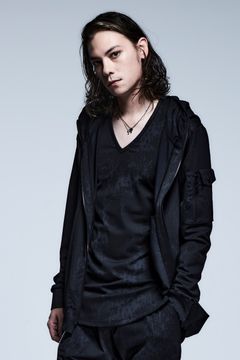 Hoodie CrossDotRashGuard / Black 【kiryuyrik】