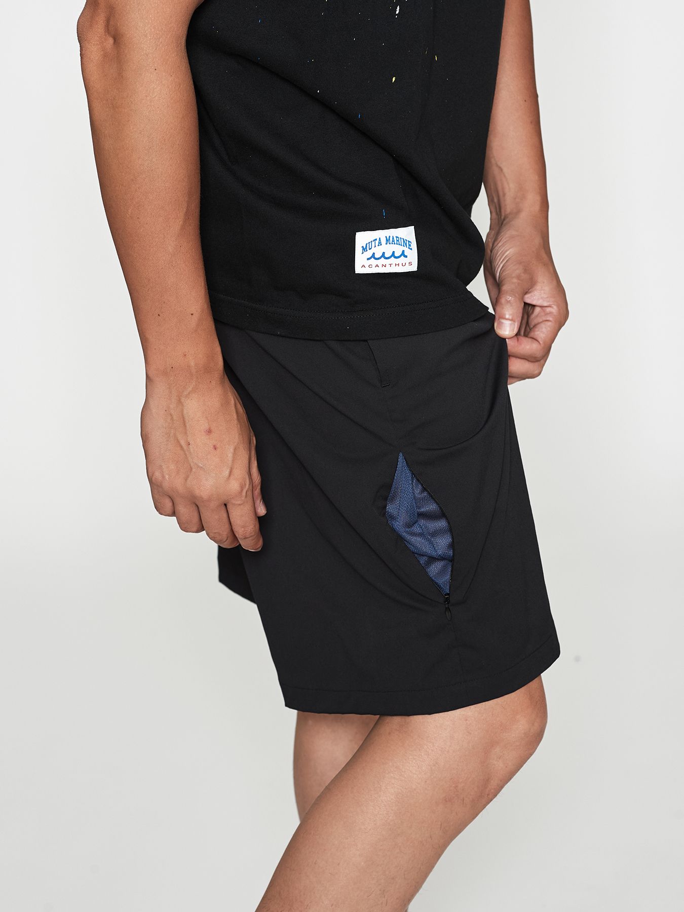 【予約品 10月9日(木) 締切】muta Ventilation Shorts / ショートパンツ / ブラック【Acanthus × muta MARINE】