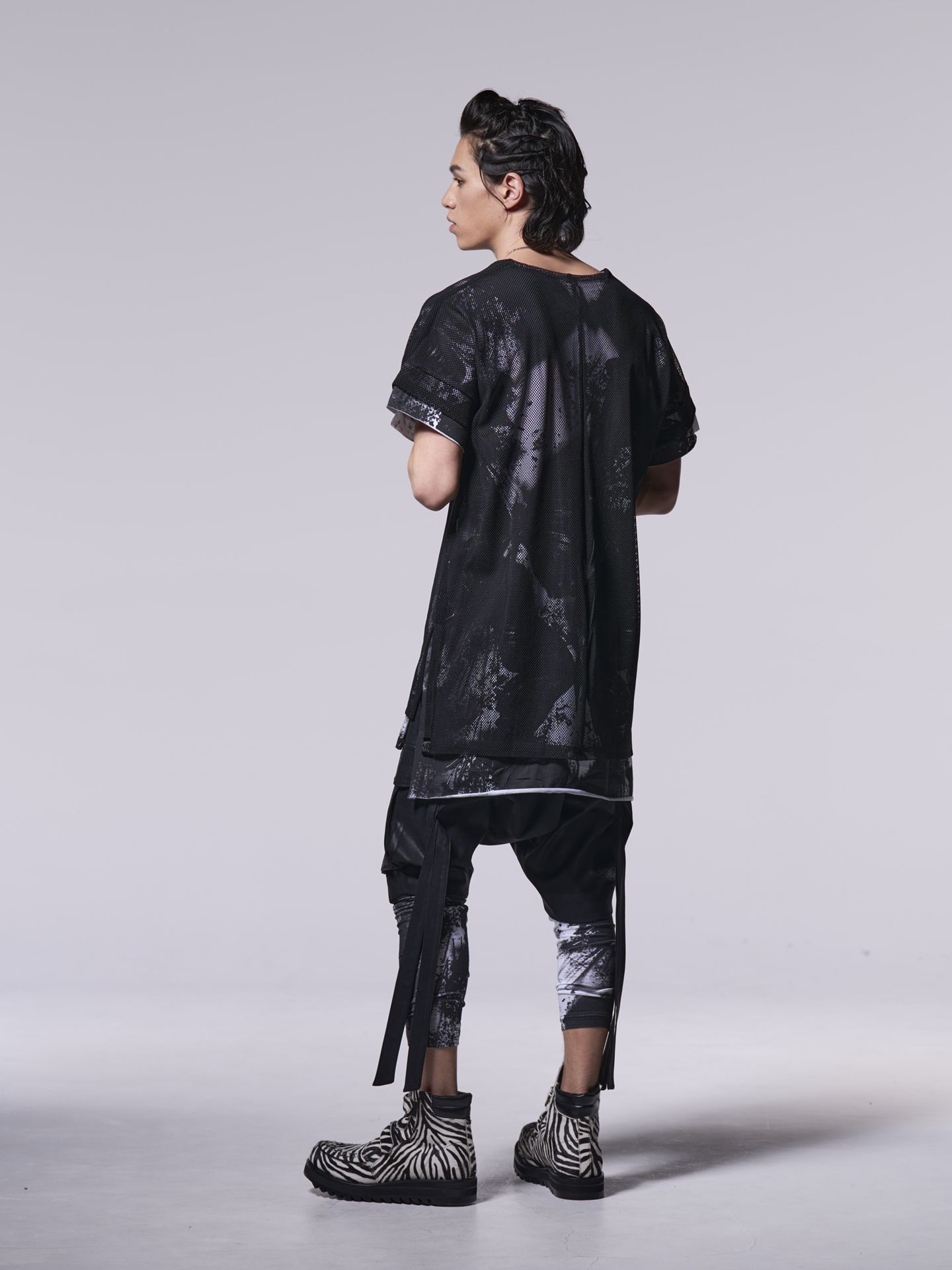 《予約品》 Dolman Layered T-Shirt / ドルマンレイヤードTシャツ / ブラック・ホワイト