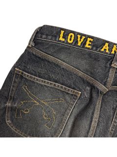 【予約品 3月9日(月) 18:00 締切】VIN/DEN/WIDE USE/BASIC / USED加工 ヴィンテージ ワイド デニム パンツ / ブラック