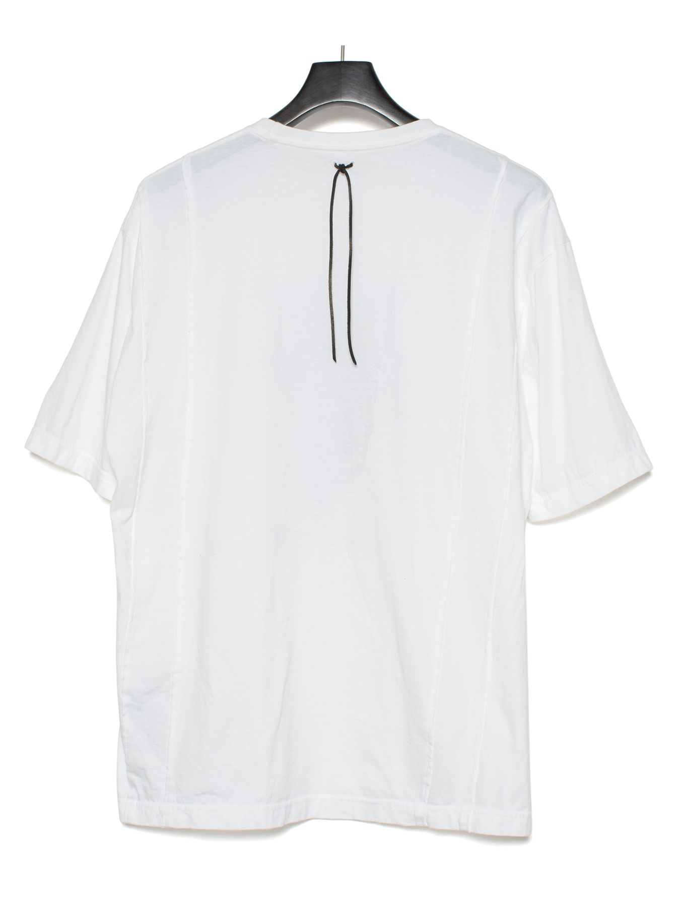 【予約品 9月27日(日) 締切】30/-ナチュラルソフト天竺 クルーネック ハーフスリーブ プリント ワイドTシャツ / WHITE