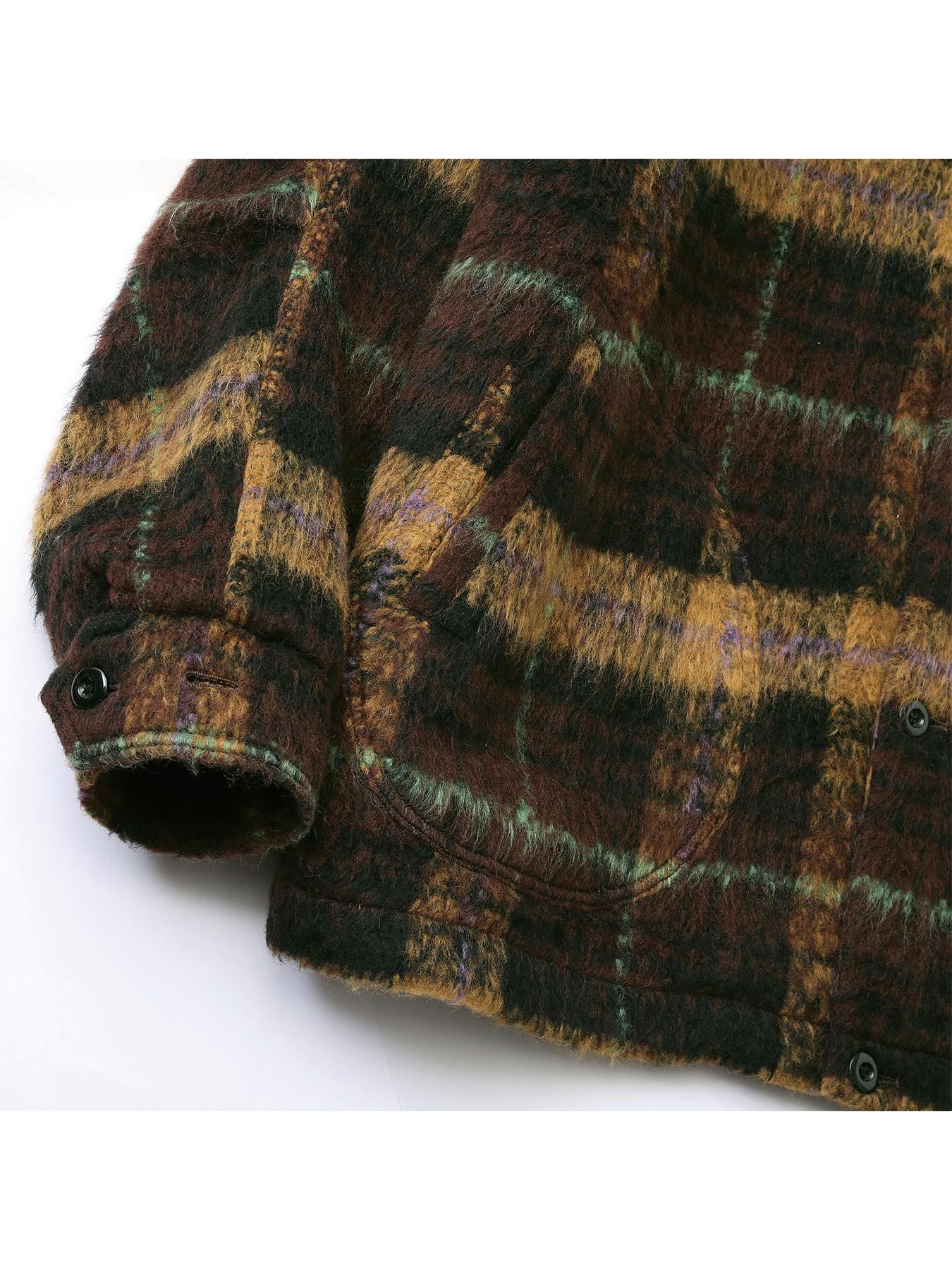 【予約品】WOOLY JKT / ブラウン×マスタード【QUOLT】