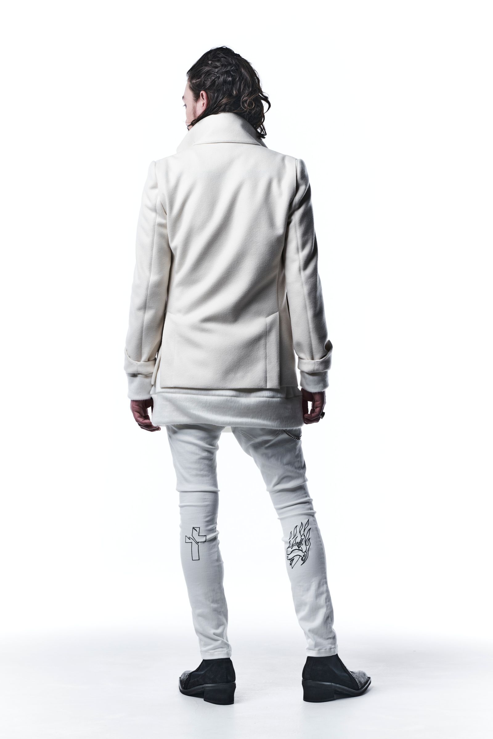 《予約品》 NapoleonJacket ジャケット KnitMelton / Ivory 【kiryuyrik】 10月入荷予定