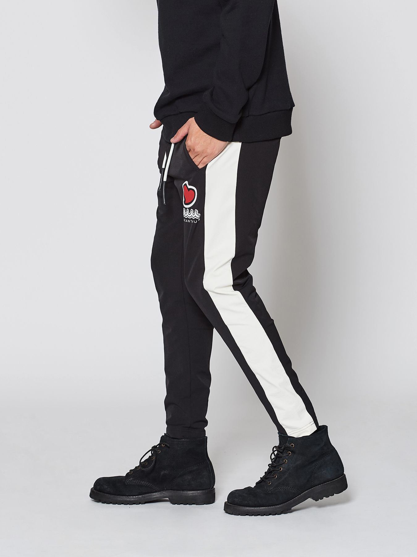 【予約品】muta sweet muta Sideline Pants / イージーパンツ / ブラック×ホワイト【Acanthus × muta MARINE】