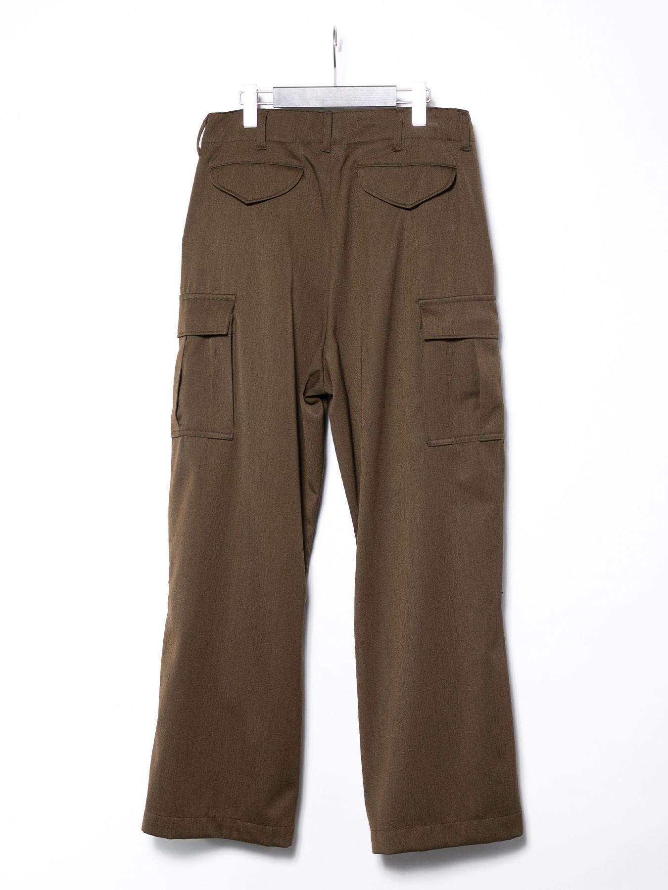 Washable High Density Wool polyethylene Twill Cargo Pants / 高密度 ウール ポリエチレン ウォッシャブル ツイル カーゴ パンツ / カーキ