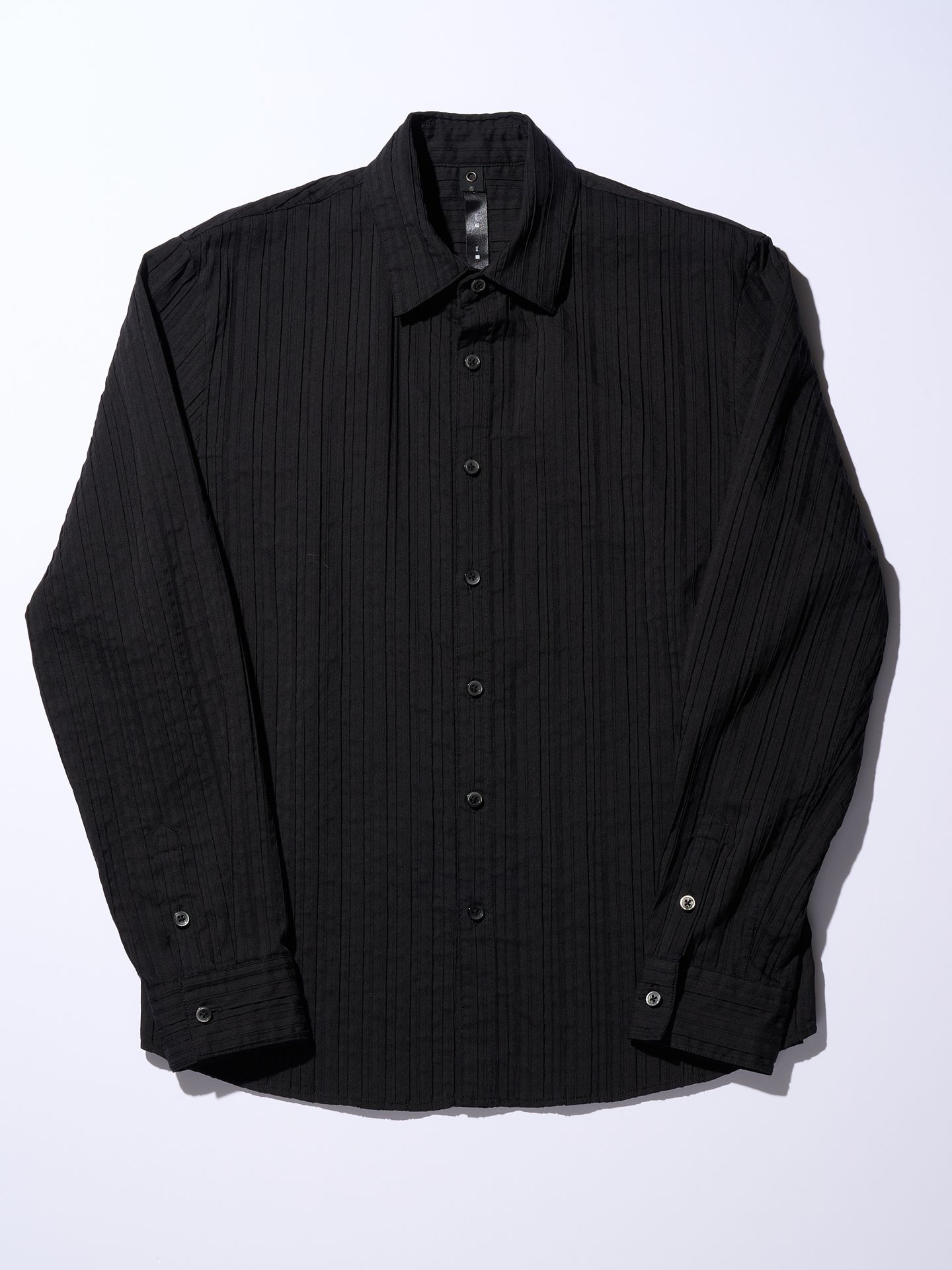 【予約品】 stripe shirt / ストライプシャツ / ブラック