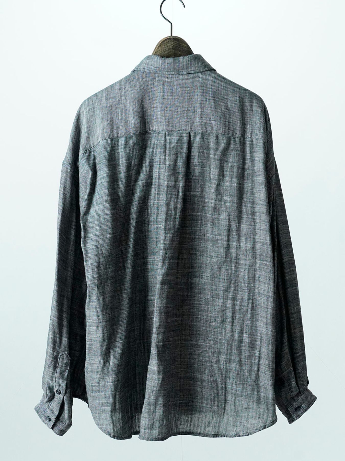 【予約品 11月9日(月) 締切】BACKSTRIPESHIRT / バックストライプシャツ / 杢グレー