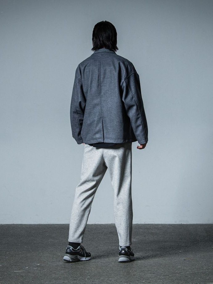 《予約品》 MELTON OVER PCOAT / コートジャケット / グレー