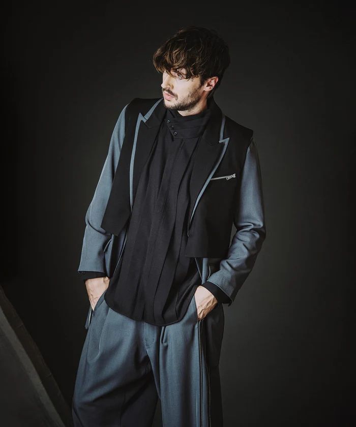 2WAYフライフロントタックシャツ BLACK