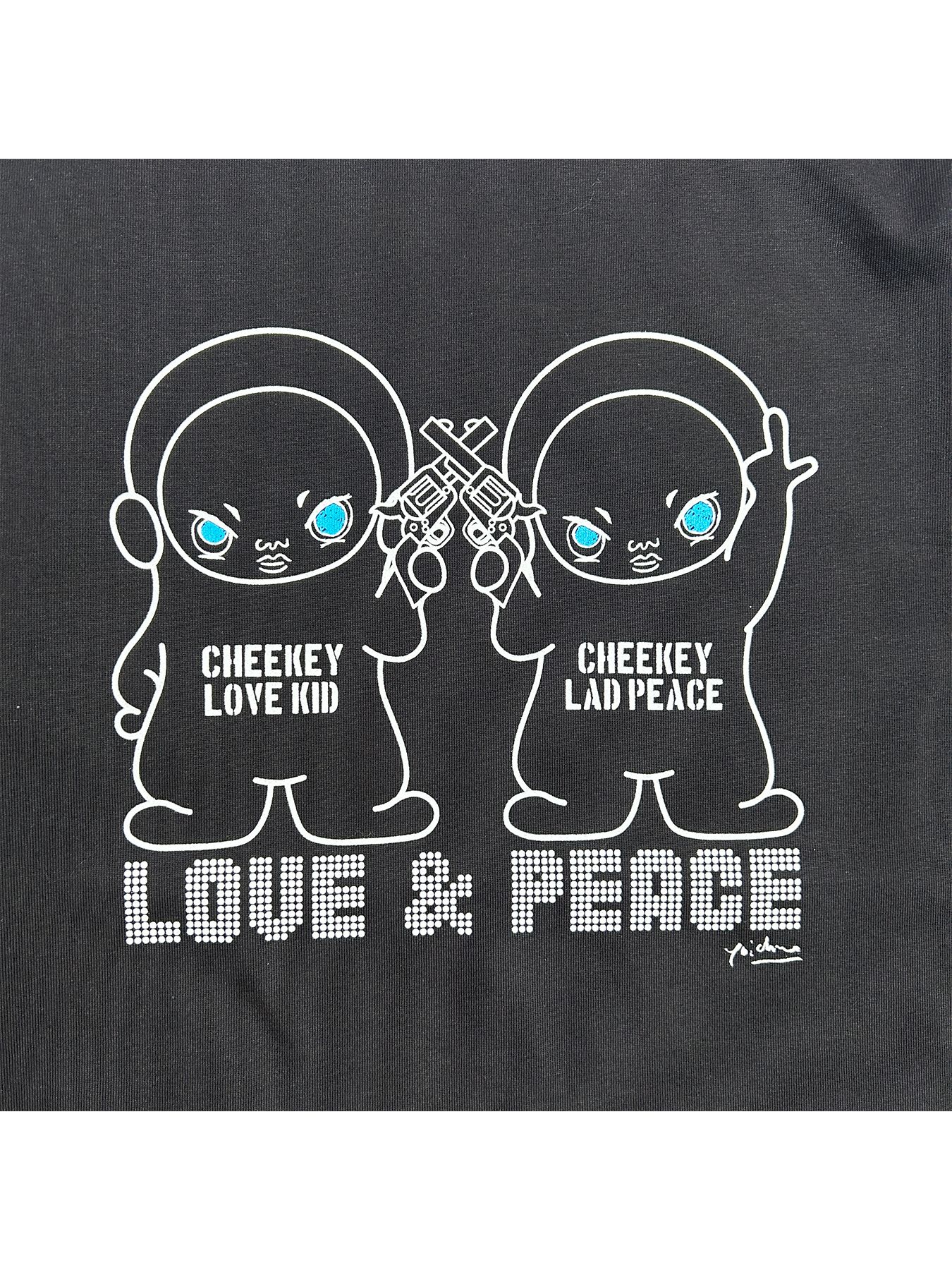 CHEEKEY PRINT L/S T / チーキー プリント ロングスリーブ Tシャツ / ブラック