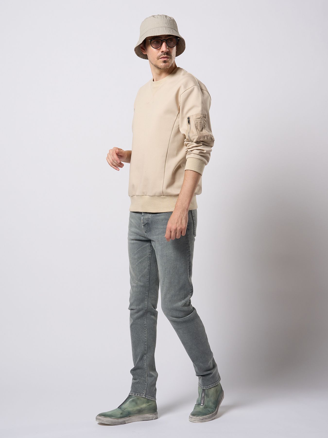 【予約品 9月23日(火) 締切】front zip bootie / フロントジップ ブーティー / ダストグレー