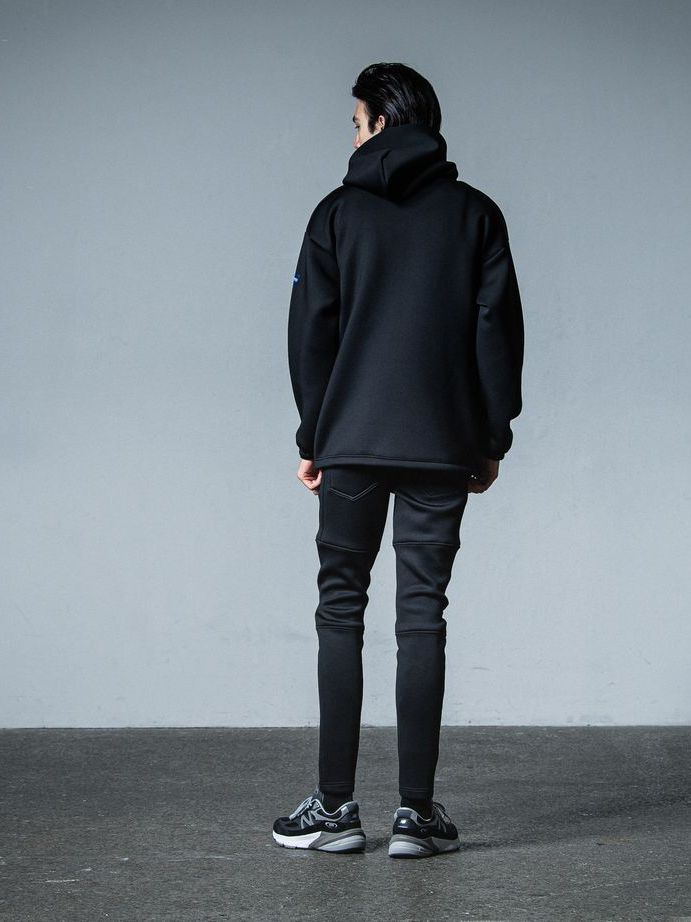 《予約品》 cardboard hoodie / ダンボールニットパーカー / ブラック