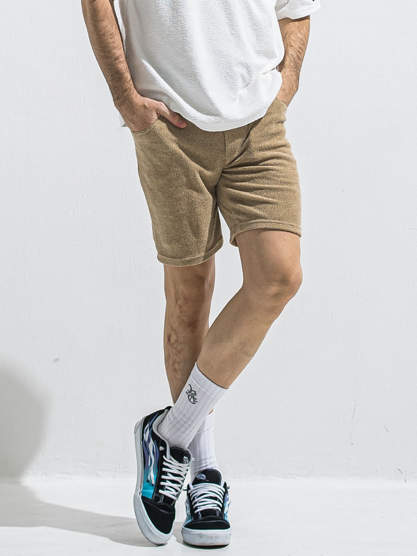 【予約品 2月15日(日) 18:00 締切】VINTAGE PILE SHORTS / パイルショートパンツ / ベージュ