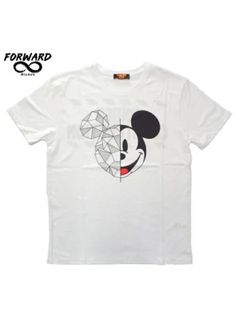 フロントとバックプリント半袖TシャツUNDER / ホワイト 【Forward MILANO】