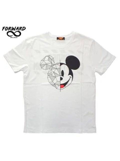フロントとバックプリント半袖TシャツUNDER / ホワイト 【Forward MILANO】