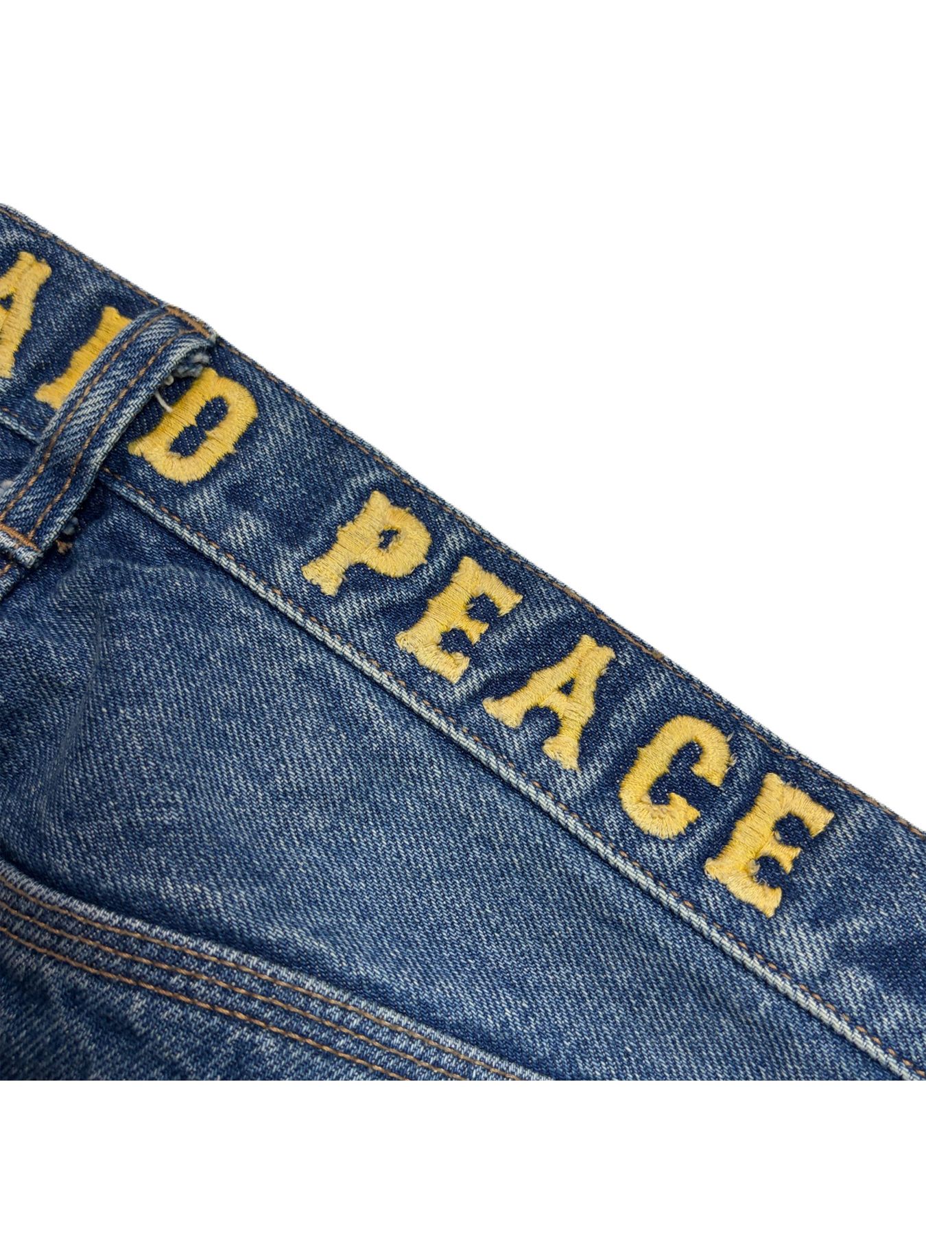 【予約品 3月9日(月) 18:00 締切】VIN/DEN/STR USE/BASIC / USED加工 ヴィンテージ ストレート デニム パンツ / ブルー