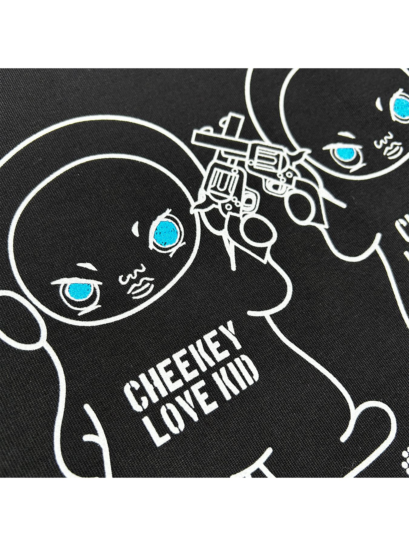 CHEEKEY PRINT L/S T / チーキー プリント ロングスリーブ Tシャツ / ブラック