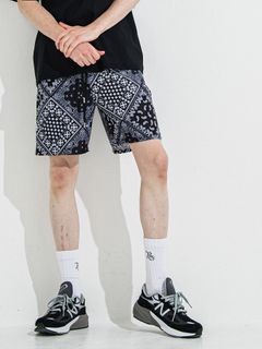 【予約品 】RASH SHORTS / ラッシュガード ショーツ / バンダナブラック