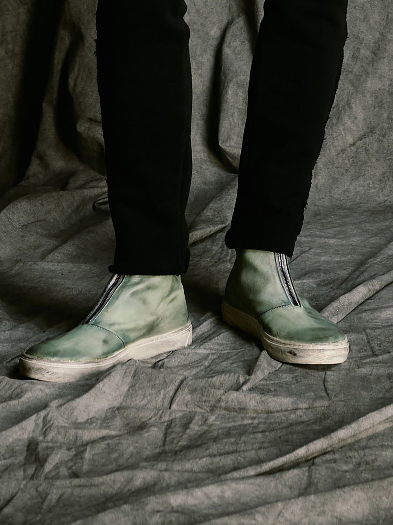 【予約品 4月19日(日) 18時締切】front zip bootie / ホースレザー フロントジップブーツ / ダストグレー