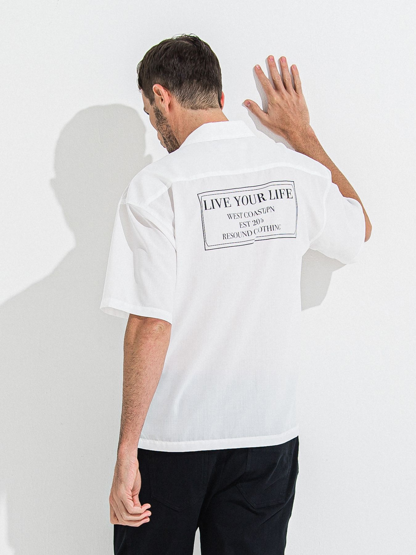 【予約品 】ZACK HALF SHIRT / ザックハーフスリーブシャツ / ホワイトプリント