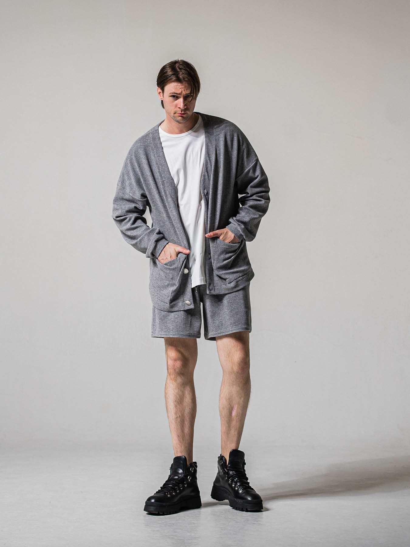 【予約品 11月16日(日) 締切】BLISTER KNIT HALF PT / ブリスターニットハーフパンツ / グレー