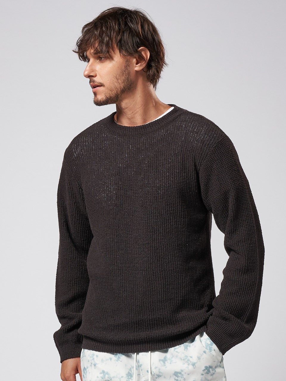 《予約品》 boucle summer knit  / サマーニット / ブラック