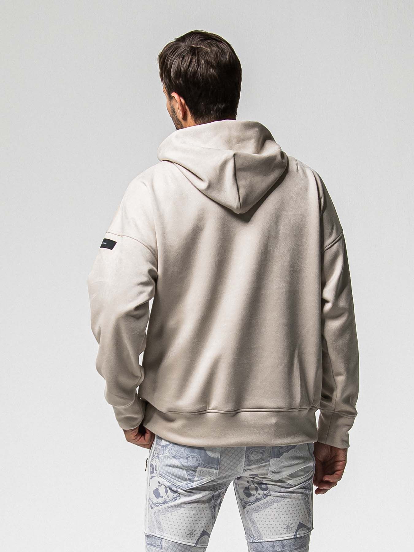 【予約品 8月31日(日) 締切】SUEDE LOOSE HOODIE / スウェード ルーズフーディ / グレージュ