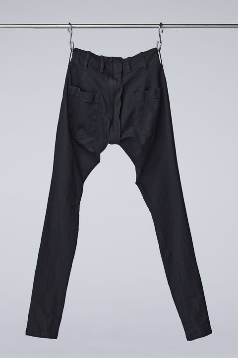 Organic Denim Darts Saruel Pants / ブラック 【THE ONENESS】