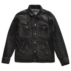 《予約品3月27日 23時55分締め》 DENIM JKT DAMAGE / ダメージデニムジャケット / ブラック  【roarguns 】8月中入荷予定