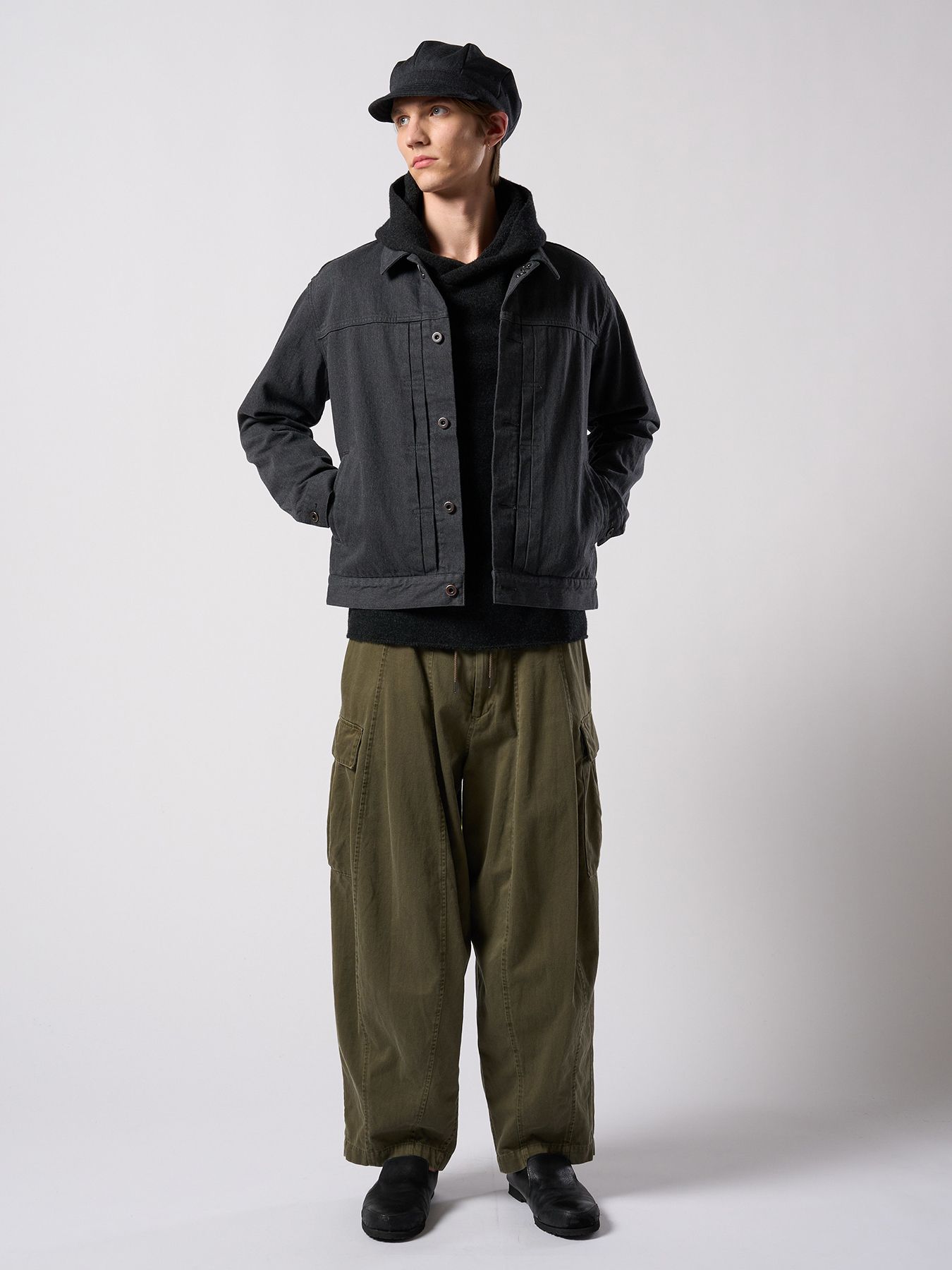 【予約品 4月19日(日) 18時締切】back pile hoodie / バックパイル フーディ / ブラック