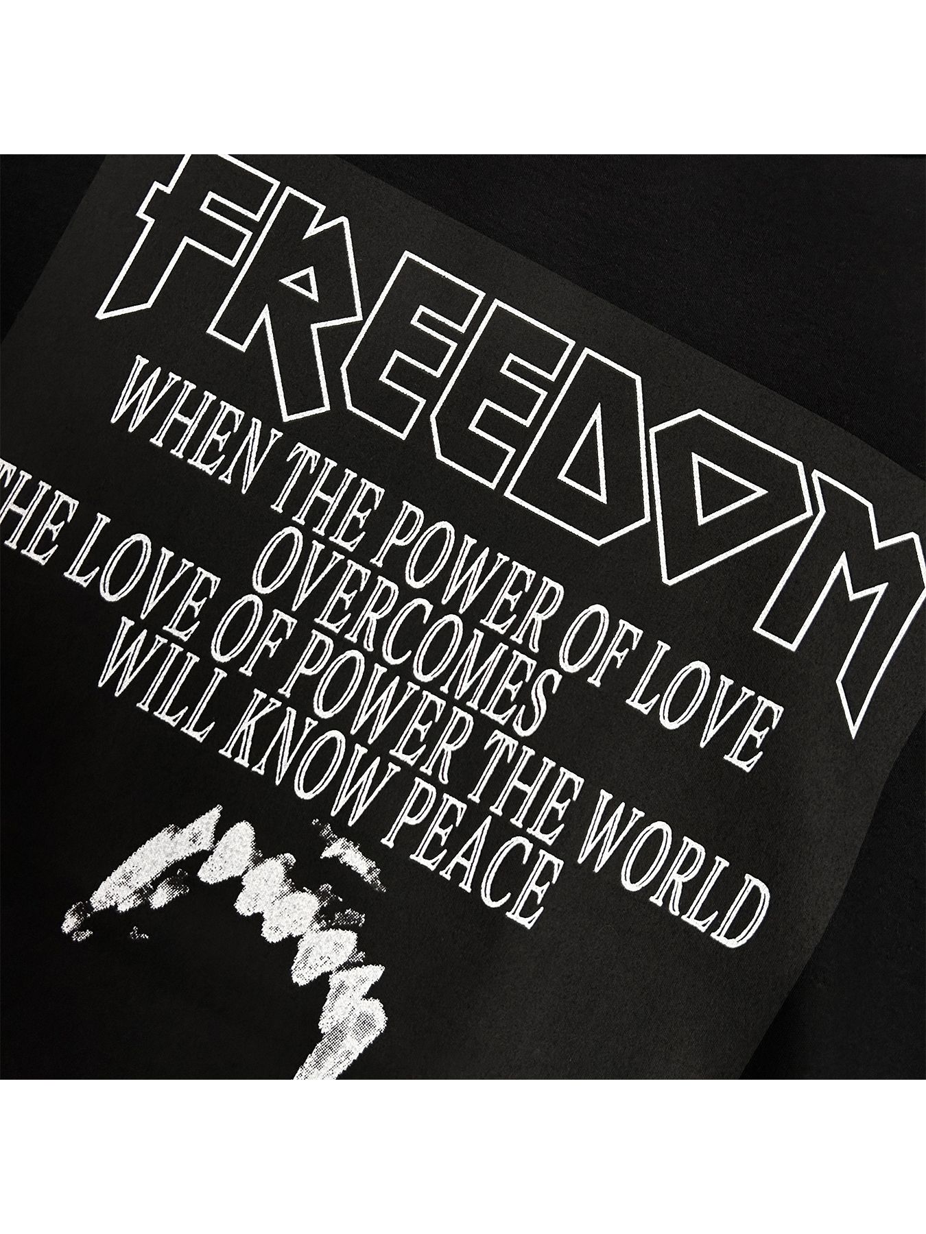 【予約品 】FREEDOM PRINT T / フリーダム プリント  Tシャツ / ブラック