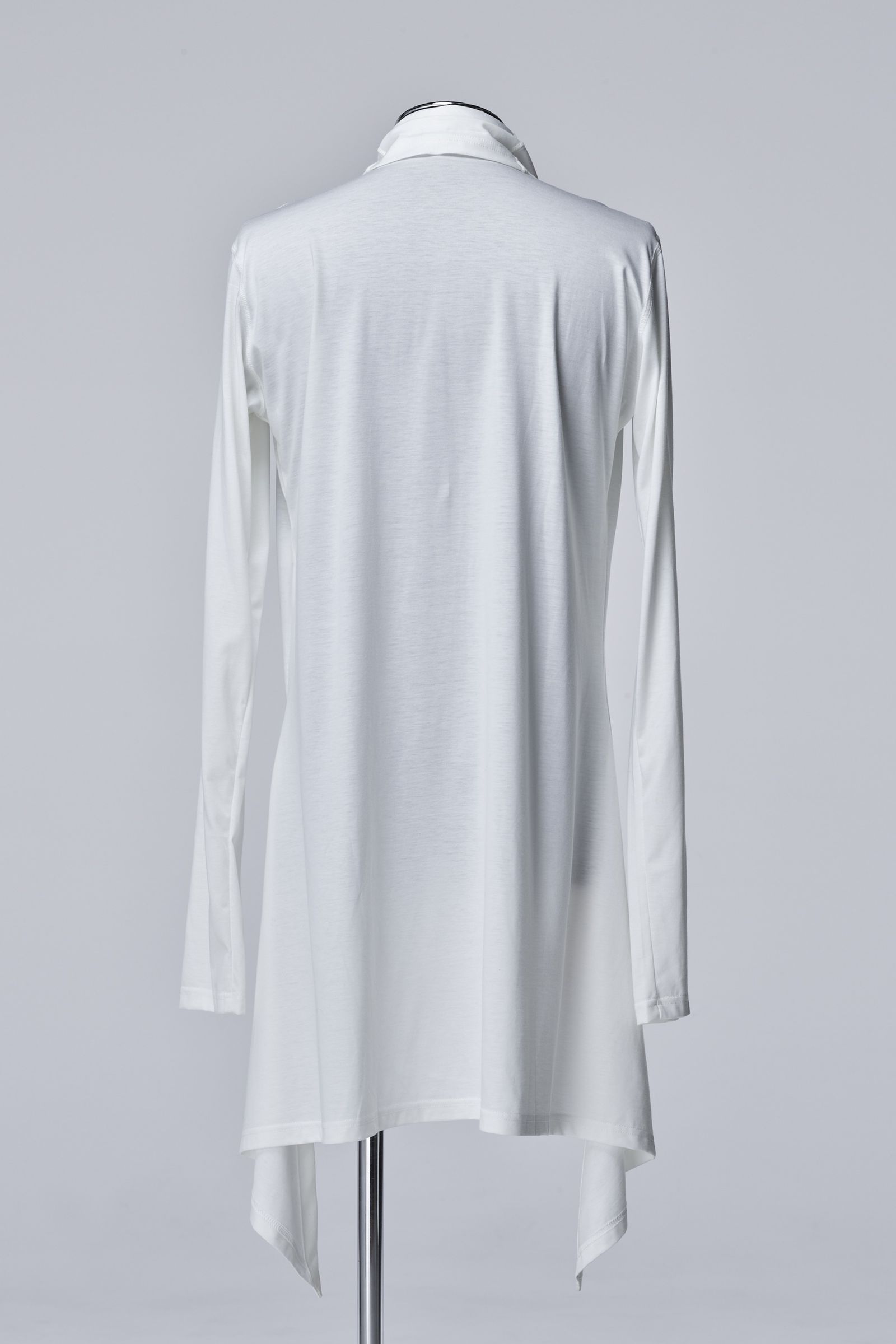 《予約》 Viscose Organic Frill Flare Cardigane  / ホワイト 【THE ONENESS】 11月入荷予定