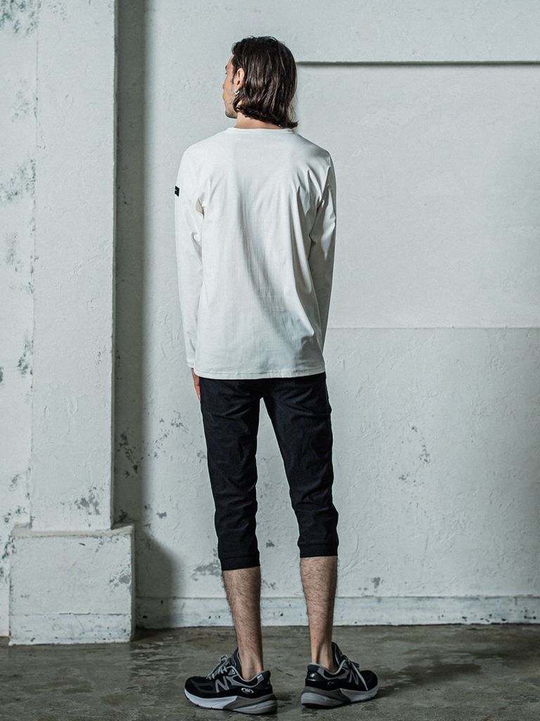 RE cropped PT / ナイロンイージークロップドパンツ / ブラック