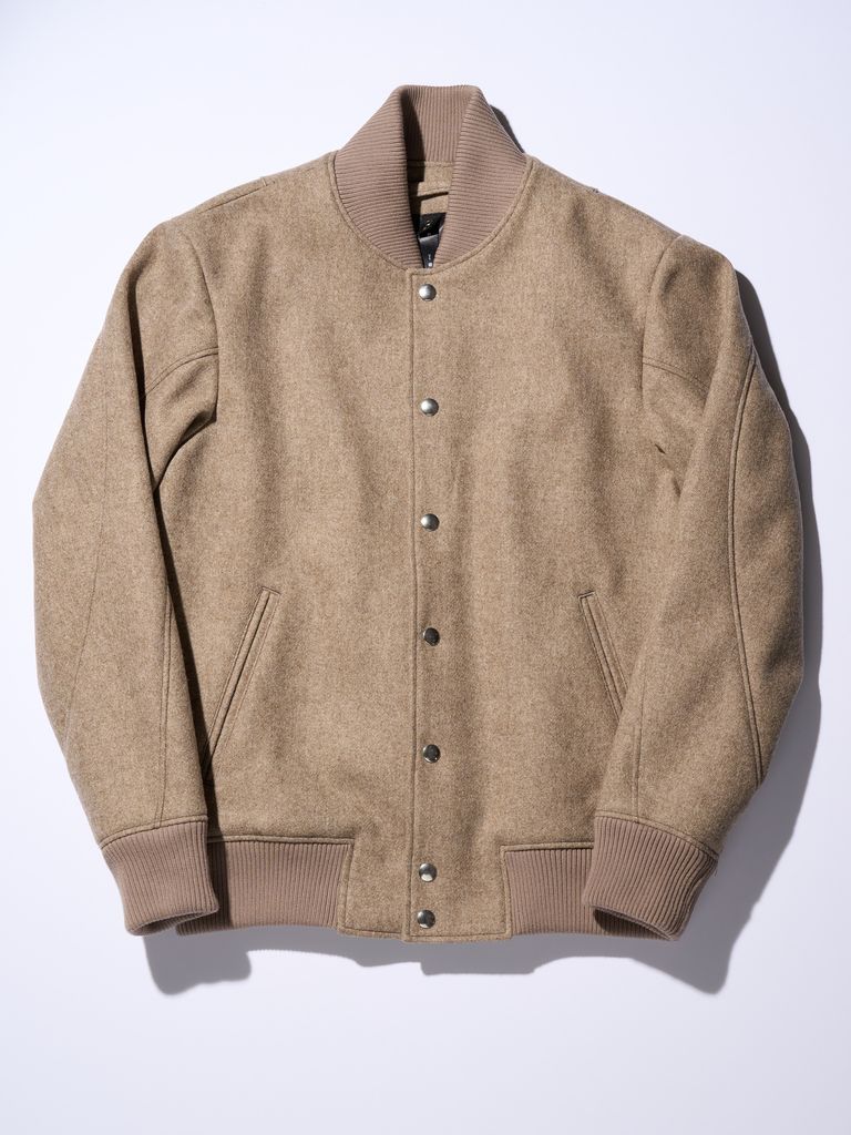 wjk - 【予約品】 stadium jumper / スタジャン / ベージュ | BRYAN wjk - 【予約品】 stadium jumper / スタジャン / ベージュ | BRYAN
