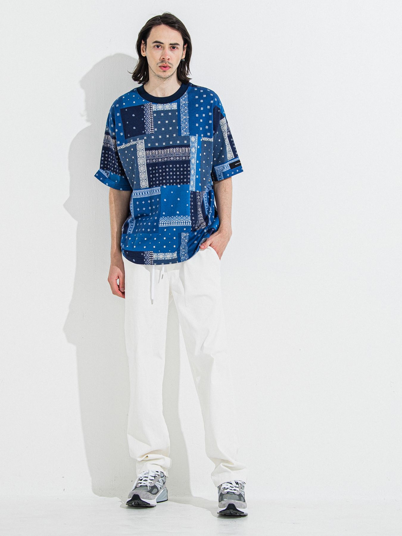 DENIM JERSEY WIDE PT / デニムジャージワイドパンツ / ホワイト