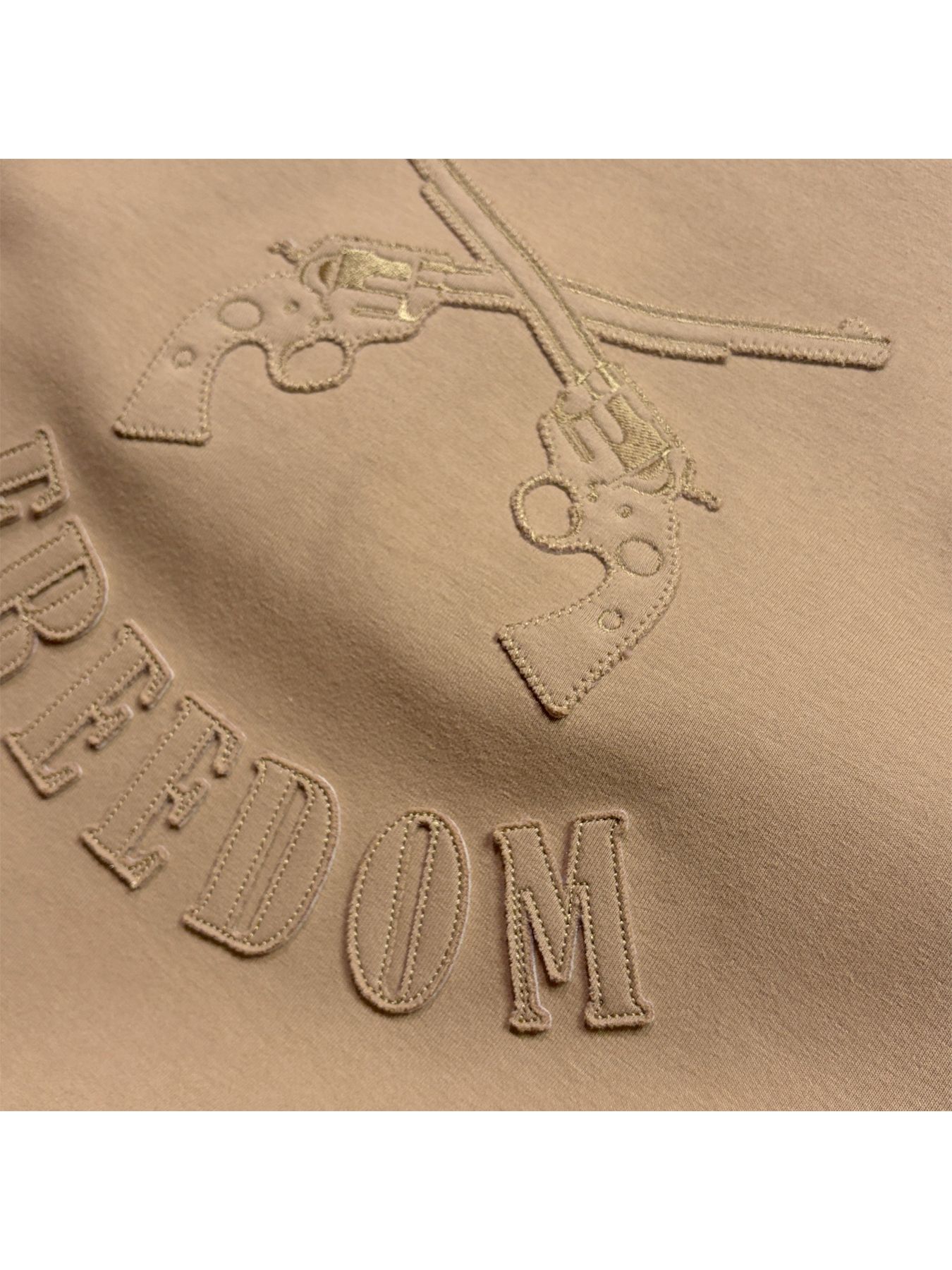 【予約品】RAZORCUT EMB SWEAT / レザーカット クロスガン アップリケ スウェット / ベージュ