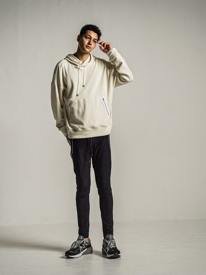 《予約9月1日18時締め》 shaggy fleece thermal pullover hoodie  / プルオーバーパーカー / オフホワイト