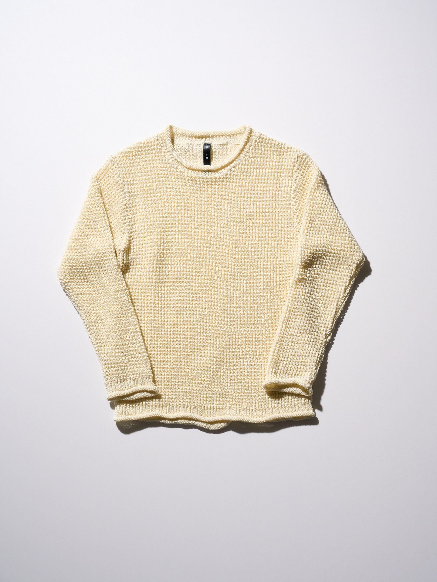 【予約品9月19日 10時締め】 GIMA roll crew knit / クルーネックニット / オフホワイト