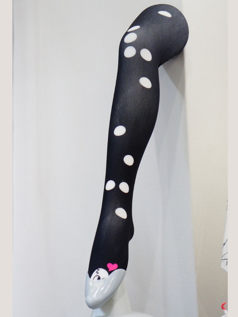 点字タイツ（美脚）  Braille tights / ブラック / 納期1～3週間