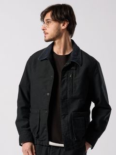 【予約品 4月19日(日) 18時締切】heavy moleskin short coverall jacket / ヘビーモールスキン ショートカバーオールジャケット / ブラック
