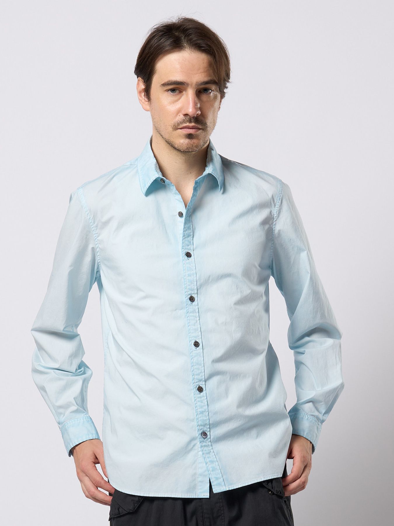 【予約品 9月23日(火) 締切】dyed regular shirt / コールドダイ レギュラーシャツ / アイスブルー