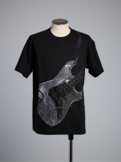 T-Shirts / ギタープリント Tシャツ / ブラック×箔プリント