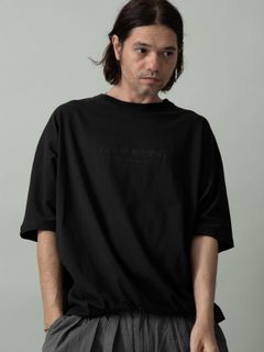 【予約品 2月1日(日) 締切】KITE TEE frocky / フロッキープリント ニットT / ブラック