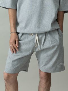 【予約品 2月1日(日) 締切】HEAVYJERSEY SHORTS wavy / イージーショーツ / 杢グレー