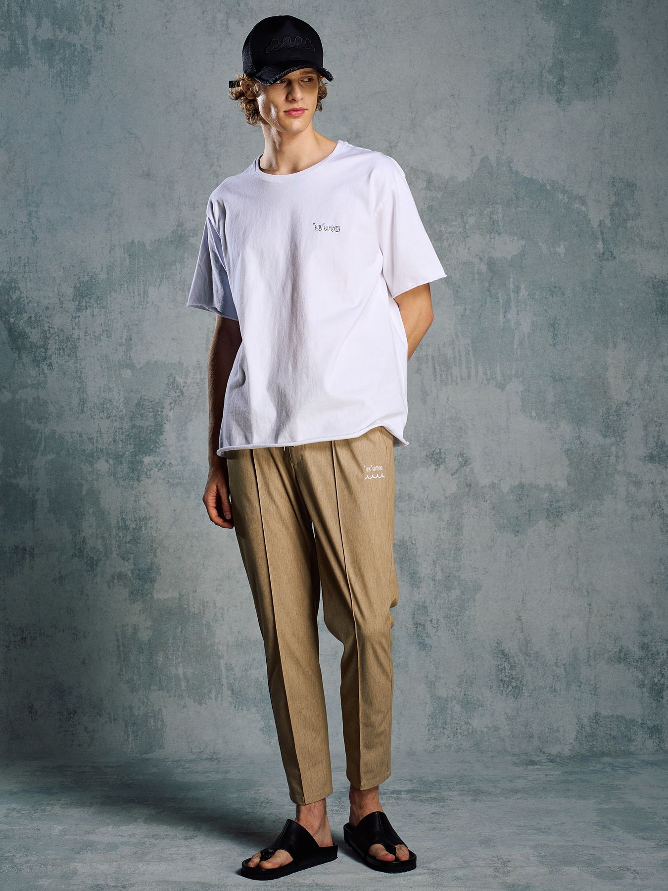 【予約品 1月25日(日) 締切】muta × wjk collection：cut-off S/S (printed) / カットオフ ショートスリーブ / ホワイト